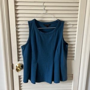 Banana republic sleeveless blue peplum top